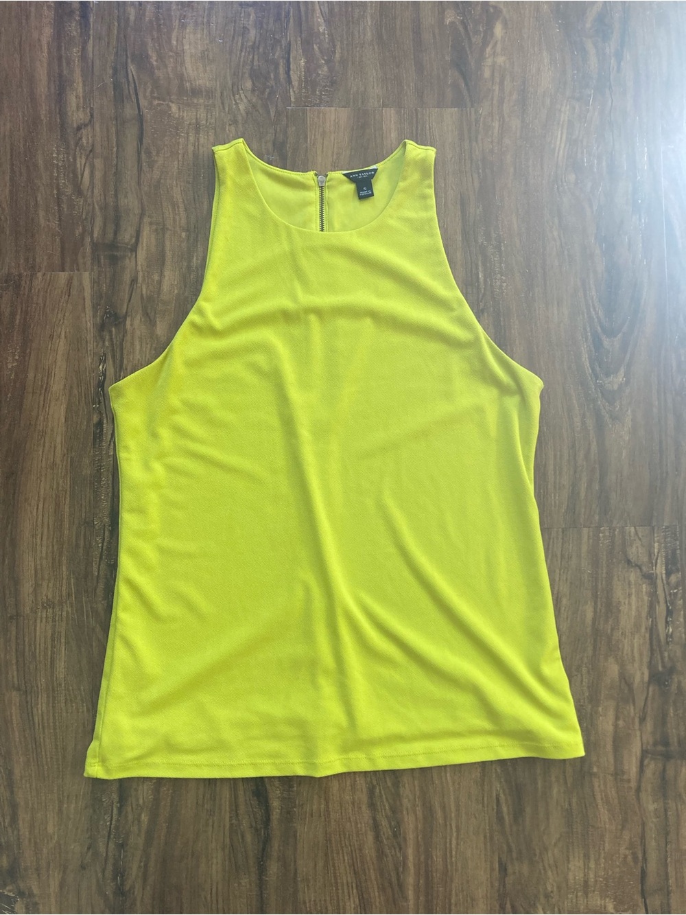 Ann Taylor Lime Green High Neck Tank Top Women’s Size Small Office Business